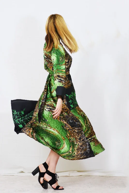 women robes with a sheer panel for a touch of allureLuna embroidered kimono robe