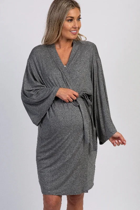 women robes made of luxurious silkPinkBlush Charcoal Delivery/Nursing Maternity Robe women robes made of luxurious silkPinkBlush Charcoal Delivery/Nursing Maternity Robe