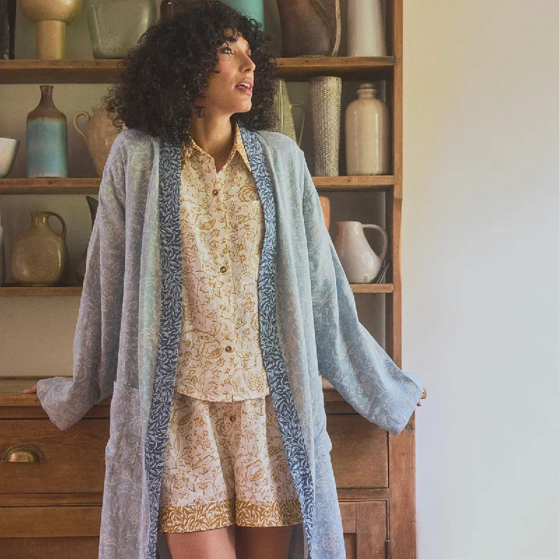 women robes with a vintage - inspired patternRiver Wandle Middlemore Linen Robe