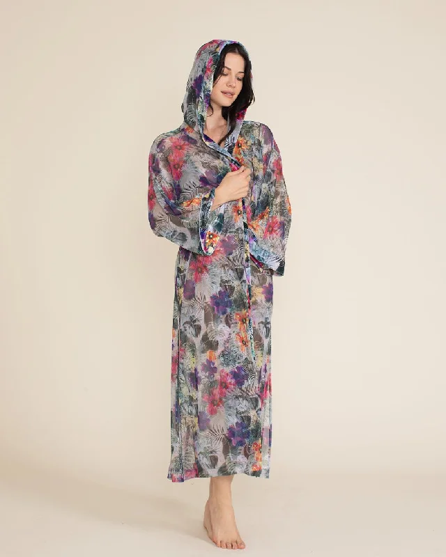 women robes for a girls' slumber partyWomen's Festival Kimono Mesh | Safari Garden