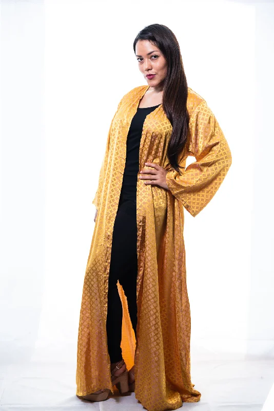 women robes with a patchwork design for uniquenessFenny Silk Robe