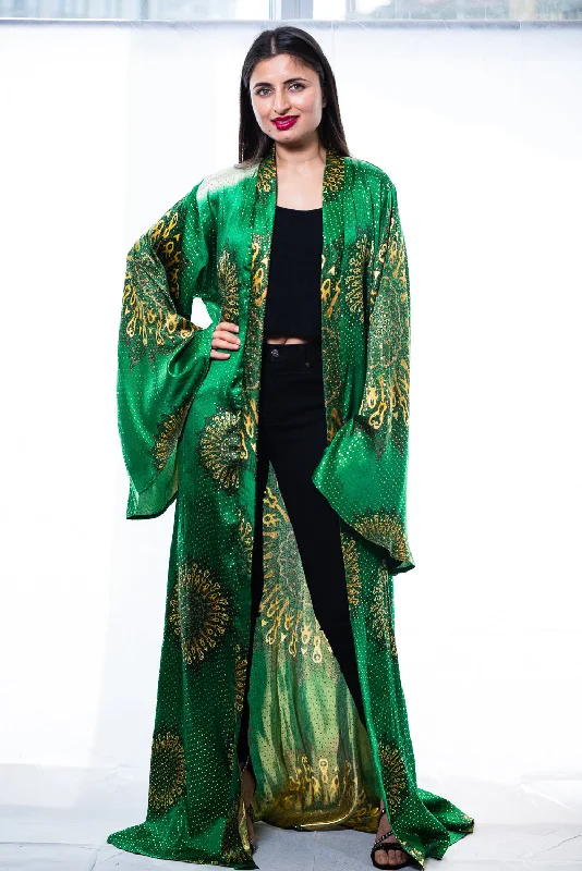 women robes for a girls' slumber partySilk Ebrill Kimono Robe