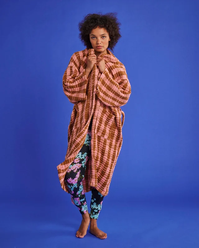 hypoallergenic women robes for sensitive skinToasted Marshmallow Waffle Bath Robe