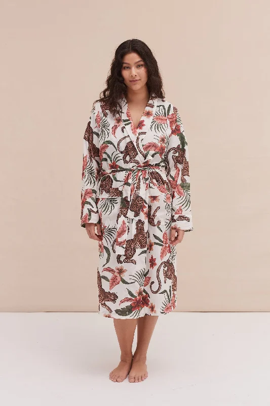 women robes for a work - from - home loungewear optionWomen's Robe Soleia Print Cream