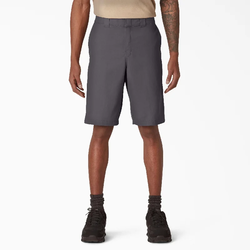 FLEX Cooling Active Waist Regular Fit Shorts, 11" - Charcoal Gray