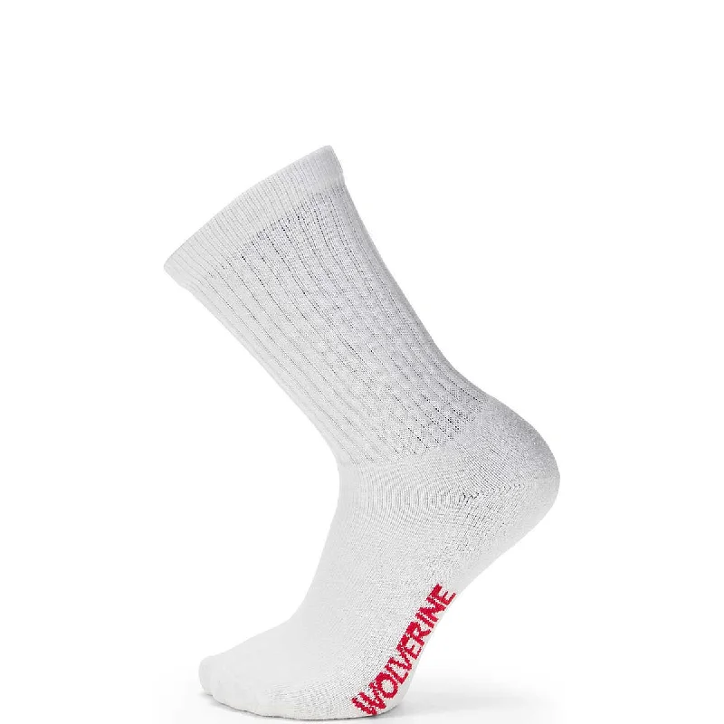 Men's 4-Pack Full Cushion Cotton Crew Sock - White