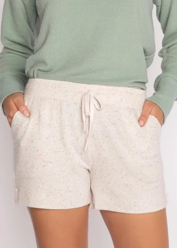 Solid Color Women Shorts in Bright Hues for a Bold StatementAmelia Coz Confetti Short In Oatmeal Solid Color Women Shorts in Bright Hues for a Bold StatementAmelia Coz Confetti Short In Oatmeal