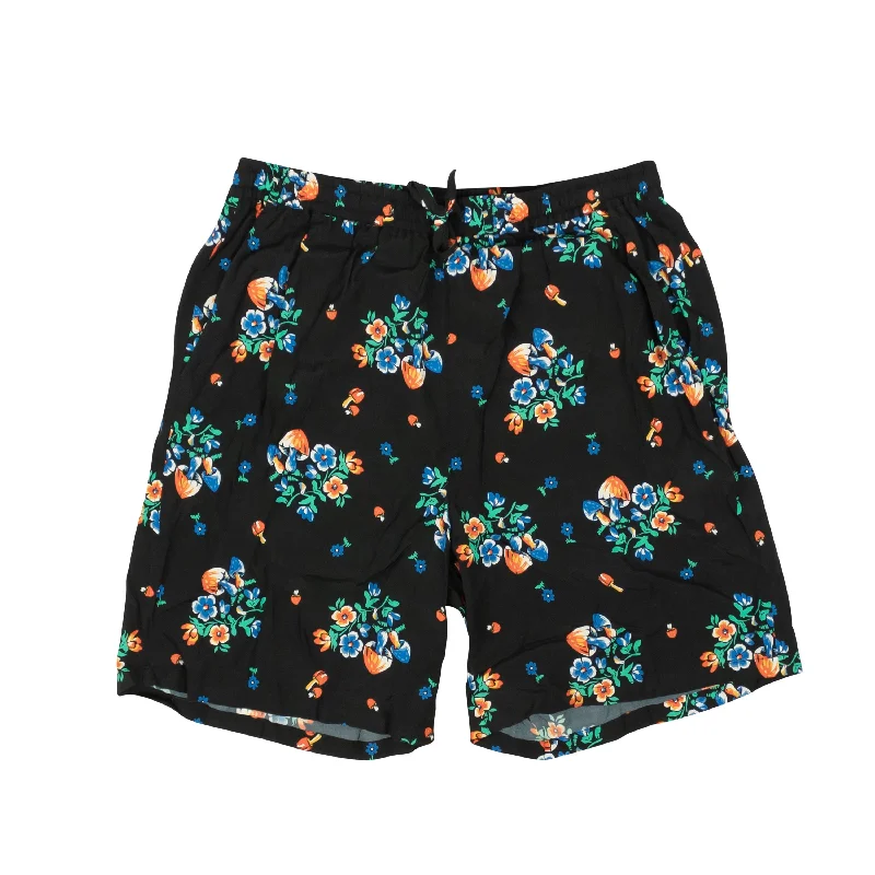 Jeanette Women Shorts with a Soft and Comfortable FeelBlack Rayon Multicolored Design Shorts Jeanette Women Shorts with a Soft and Comfortable FeelBlack Rayon Multicolored Design Shorts