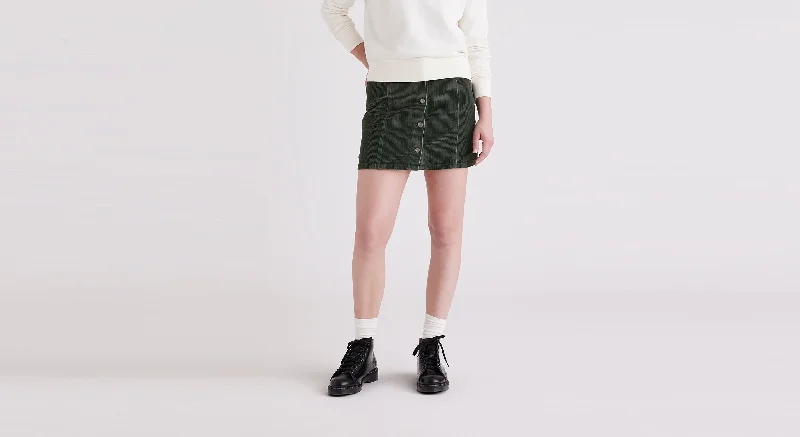 Linen Women Shorts for Breathable Comfort in Hot WeatherButton Front Mini Skirt