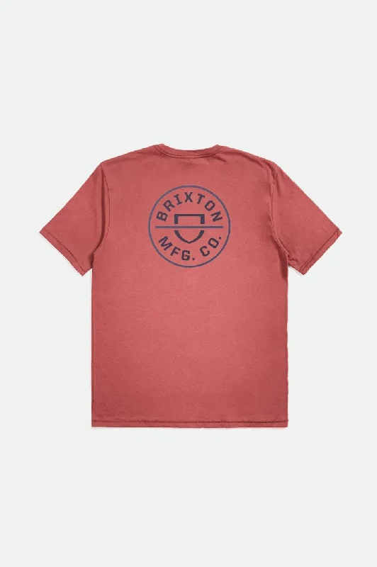 Women's festival - wear long sleeve bohemian shirtPuff Sleeve Women T Shirt for a Fashion - Forward LookCrest II S/S Standard Tee - Dusty Cedar/Washed Navy/Pacific Blue Women's festival - wear long sleeve bohemian shirtPuff Sleeve Women T Shirt for a Fashion - Forward LookCrest II S/S Standard Tee - Dusty Cedar/Washed Navy/Pacific Blue