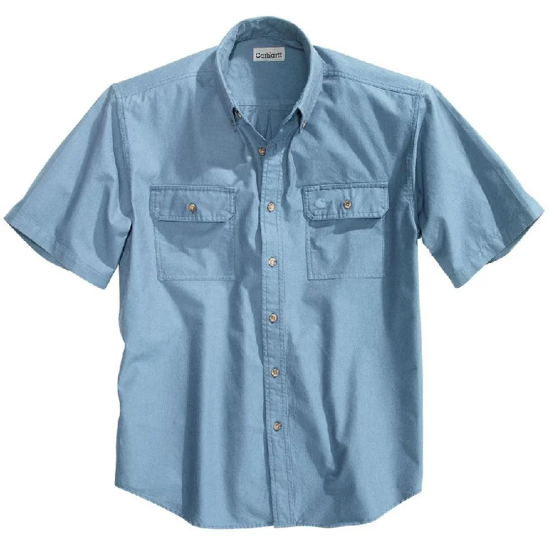 Fort Solid Short Sleeve - Blue Chambray