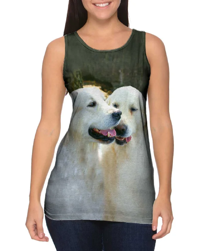 One - Shoulder Women's Rayon Blend Tank Tops for a Flowy LookGolden Lab Twins