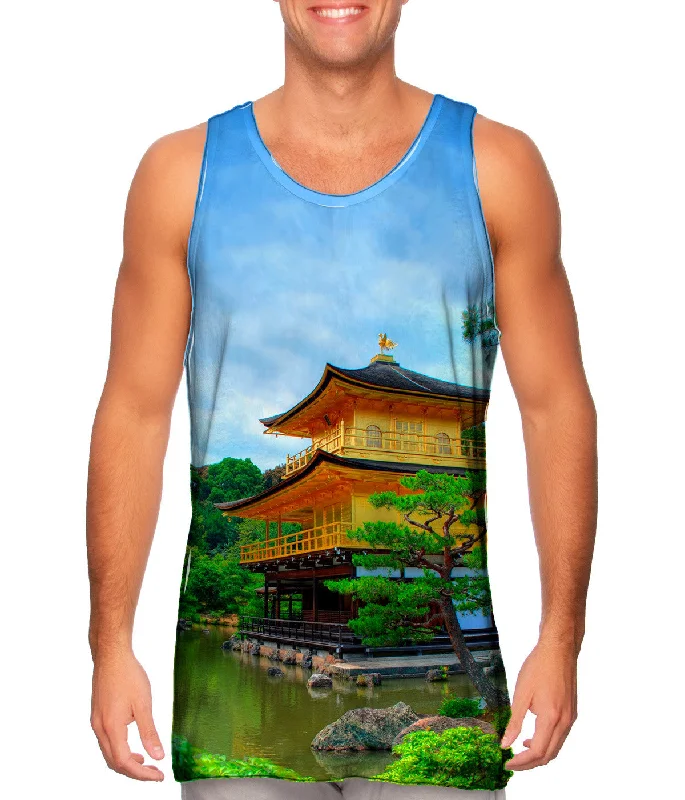Halter Neck Women's Modal Blend Tank Tops for ComfortGolden Pavilion In Kyoto