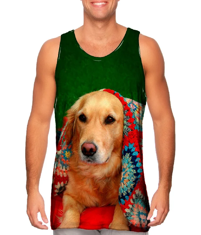 Mock Neck Women's Performance Tank Tops for CyclingGolden Retriever Blanket