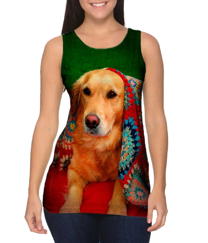 Plus Size Women's Embroidered Tank Tops in Boho StylesGolden Retriever Blanket
