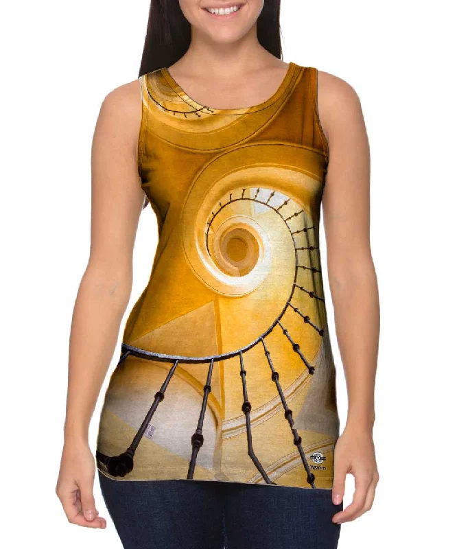 Women's Spaghetti Strap Tank Tops with Geometric PatternsGolden Spiral