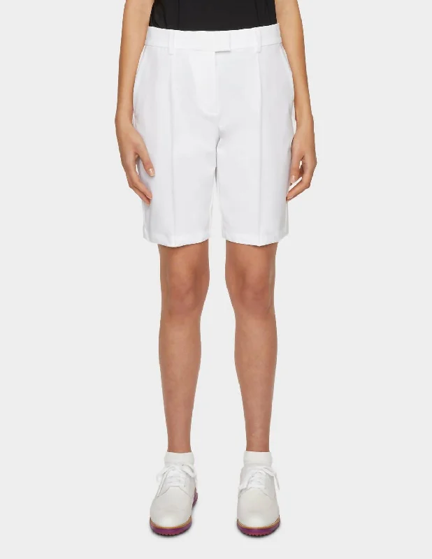 Stretchable Women Shorts for Maximum MobilityGolf Tech Short In White