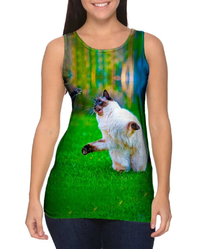Square Neck Women's Organic Cotton Tank Tops in Earth TonesGot You Now Cat And Mouse Square Neck Women's Organic Cotton Tank Tops in Earth TonesGot You Now Cat And Mouse