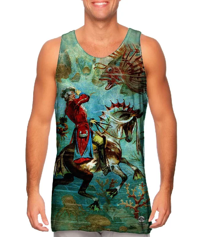 Halter Neck Women's Modal Blend Tank Tops for ComfortGottfried Franz - "Baron Munchhausen Underwater" (1896) Halter Neck Women's Modal Blend Tank Tops for ComfortGottfried Franz - "Baron Munchhausen Underwater" (1896)
