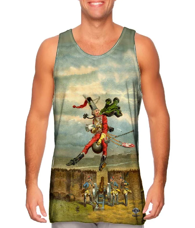 Crew Neck Women's Sustainable Tank Tops Made from Recycled MaterialsGottfried Franz - "Munchhausen Overriding A Cannon Ball" (1896) Crew Neck Women's Sustainable Tank Tops Made from Recycled MaterialsGottfried Franz - "Munchhausen Overriding A Cannon Ball" (1896)
