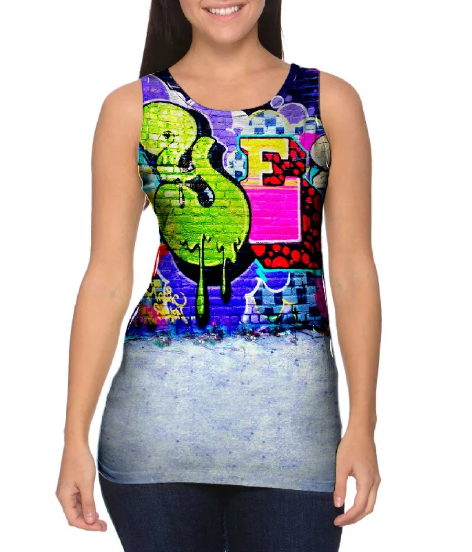 One - Shoulder Women's Rayon Blend Tank Tops for a Flowy LookGraffiti And E