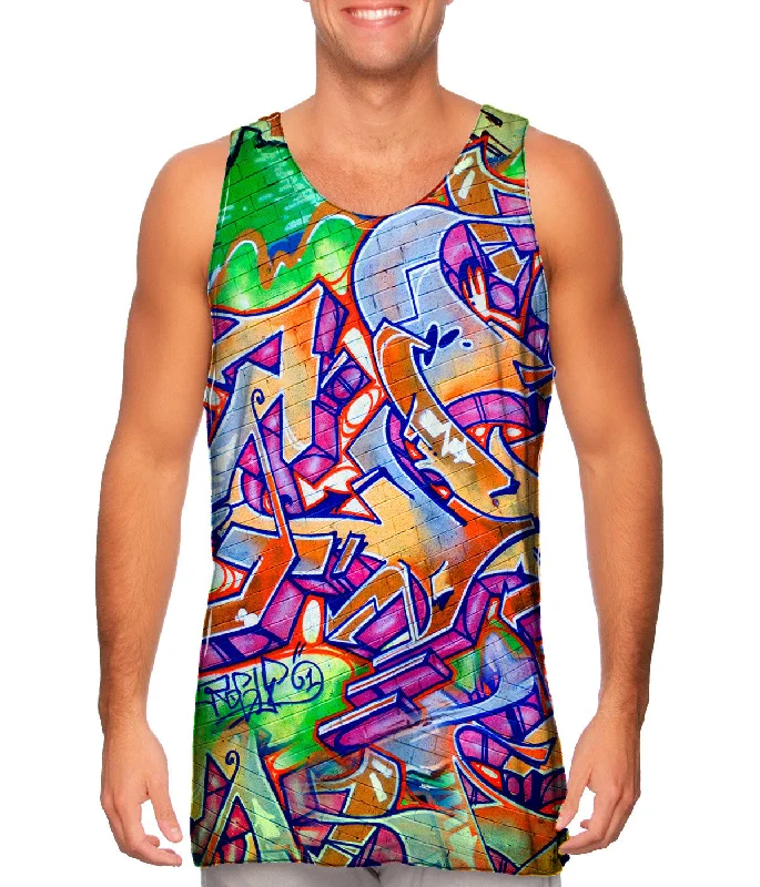 Women's Spaghetti Strap Tank Tops with Geometric PatternsGraffiti Green Street