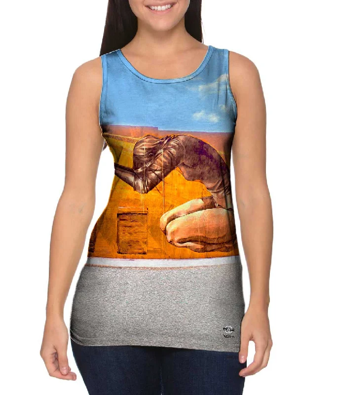 Women's Cropped Tank Tops with Vintage Band LogosGraffiti Purple Planet Graffiti Art Basel Miami 2013 Women's Cropped Tank Tops with Vintage Band LogosGraffiti Purple Planet Graffiti Art Basel Miami 2013