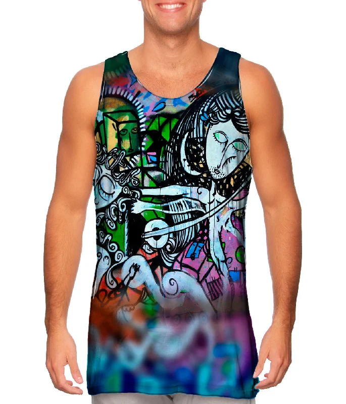 Plus Size Women's Embroidered Tank Tops in Boho StylesGraffiti Sisters
