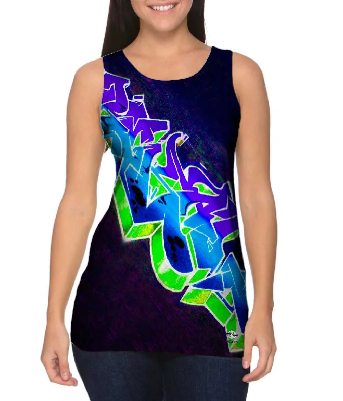 Women's Button - Down Tank Tops in Striped PatternsGraffiti Teddy Bear Graffiti Art Basel Miami 2013 Women's Button - Down Tank Tops in Striped PatternsGraffiti Teddy Bear Graffiti Art Basel Miami 2013