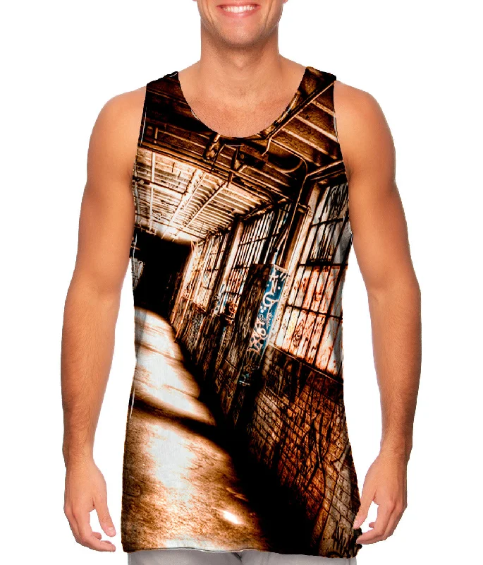 Plus Size Women's Puff - Sleeve Tank Tops in Pastel HuesGraffiti Walls