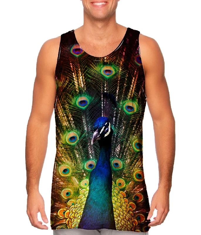 Women's Longline Tank Tops with Abstract PrintsGrain Peacock
