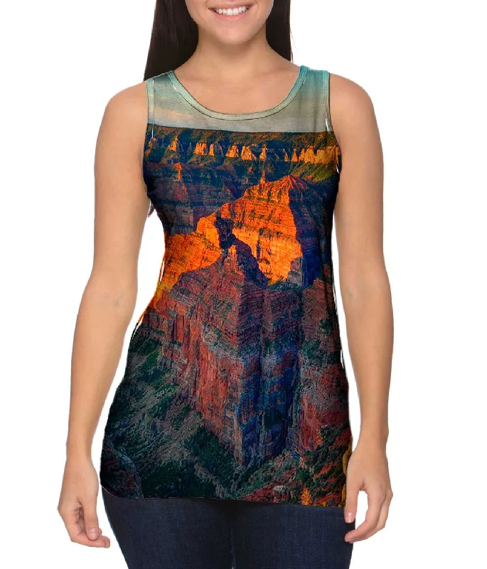 Women's Sleeveless Ribbed Tank Tops for a Trendy LookGrand Canyon Sunset