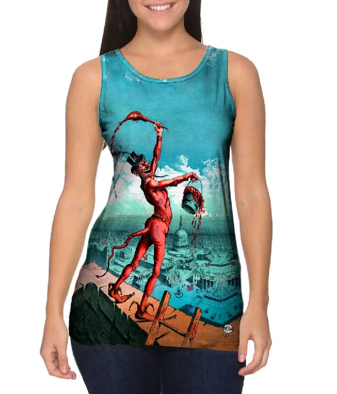 Plunge Neck Women's Seamless Tank Tops for a Smooth FitGrant E. Hamilton - "I_#_ll Paint The Town Red" (1885) Plunge Neck Women's Seamless Tank Tops for a Smooth FitGrant E. Hamilton - "I_#_ll Paint The Town Red" (1885)