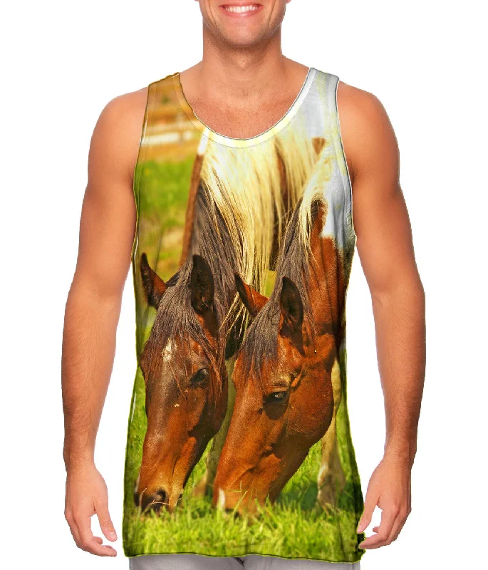 One - Shoulder Women's Rayon Blend Tank Tops for a Flowy LookGrass Loves Company Horse One - Shoulder Women's Rayon Blend Tank Tops for a Flowy LookGrass Loves Company Horse