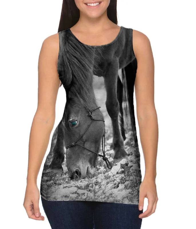 Women's Spaghetti Strap Tank Tops with Geometric PatternsGrazing Horse
