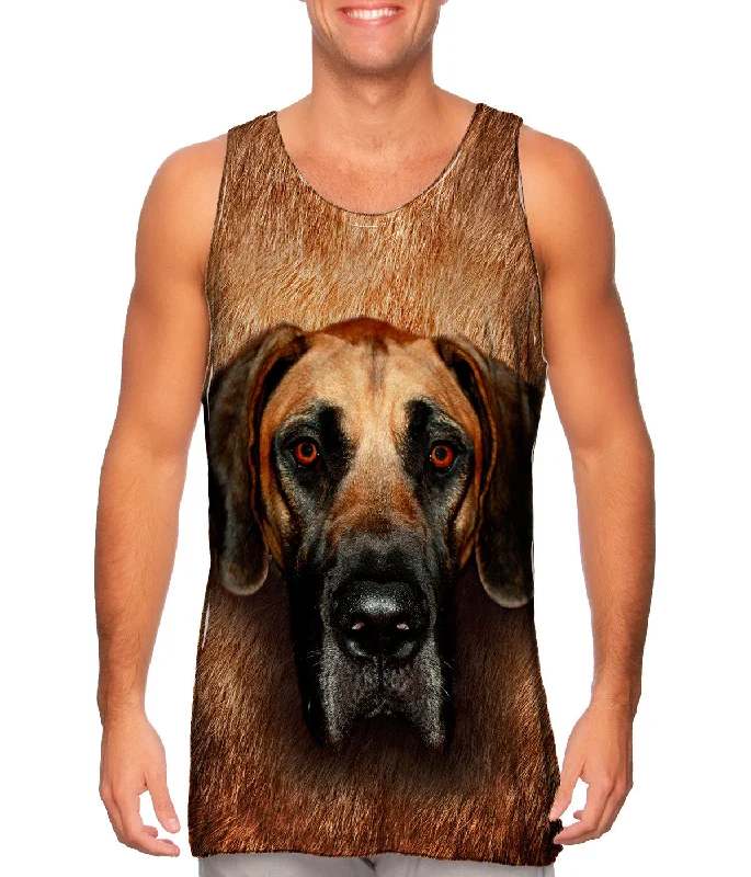 High - Neck Women's Silk Blend Tank Tops for a Luxurious FeelGreat Dane Face