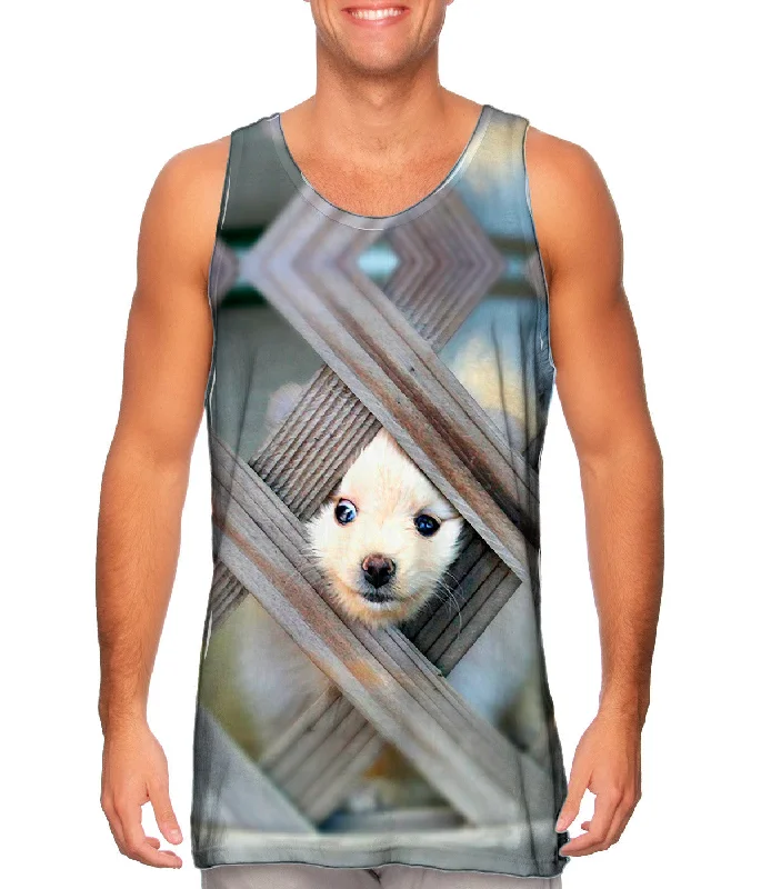 Plus Size Women's Glitter - Trimmed Tank Tops for Party NightsGreat Pomeranian Escape