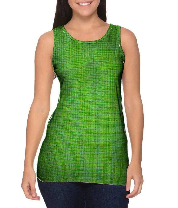One - Shoulder Women's Rayon Blend Tank Tops for a Flowy LookGreen Flannel