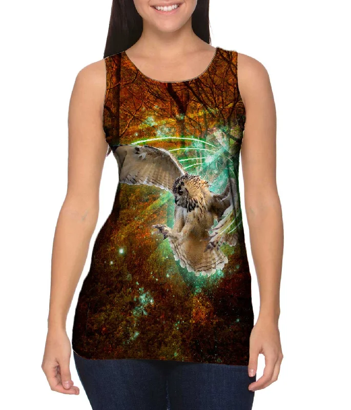 Women's Sleeveless Ribbed Tank Tops for a Trendy LookGreen Light Owl