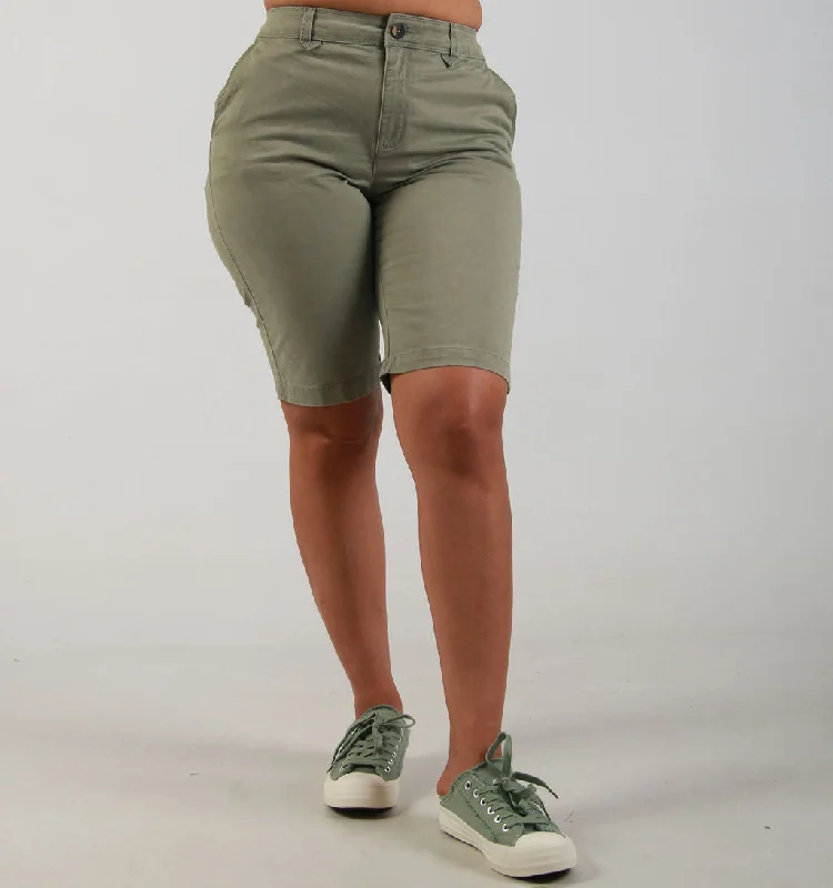 LADIES SLANT POCKET CHINO – SAGE