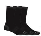 Midweight Cotton Blend Crew Sock 3-Pack - Black