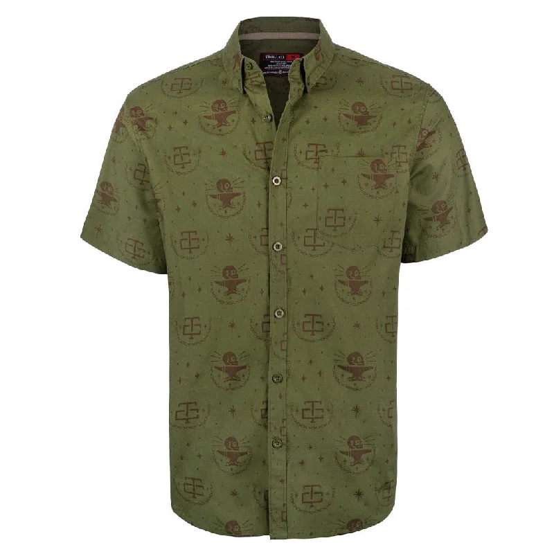 Miller Button Down: Green Brown