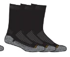 Force Midweight Crew Sock 3-Pack - Black