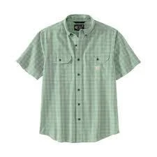 Women's moisture - wicking long sleeve athletic shirtMW SS PLAID SHIRT JADE