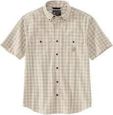 Women's antibacterial long sleeve sport shirtMW SS PLAID SHIRT TAN