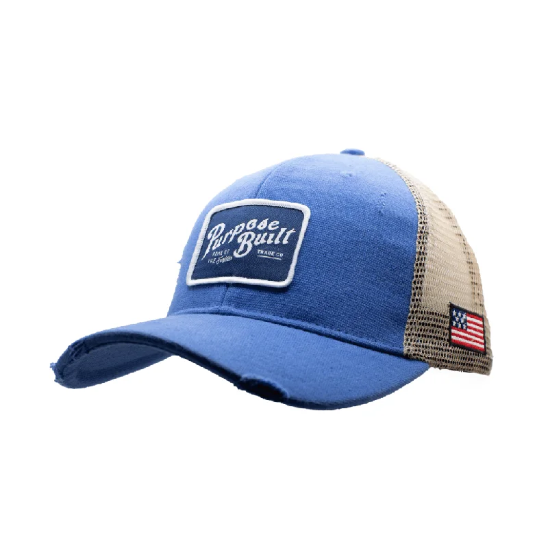 Distressed Trucker Hat - Harrison Blue