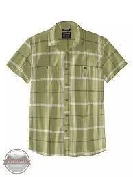 Women's thermal long sleeve fleece - lined shirtRF LW SS PLAID SHIRT OLIVE