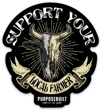 Support Your Local Sticker 3in - Farmer