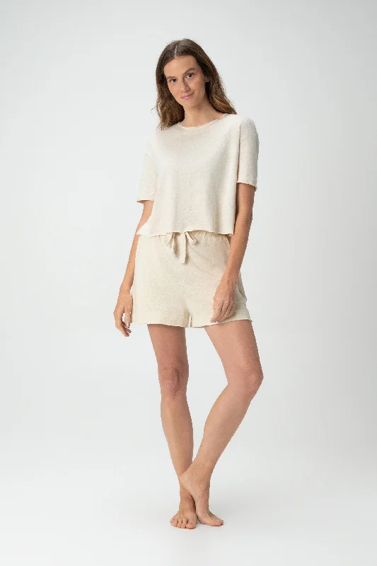 Ruffled Hem Women Shorts to Add a Feminine TouchSlow Knit Lounge Shorties
