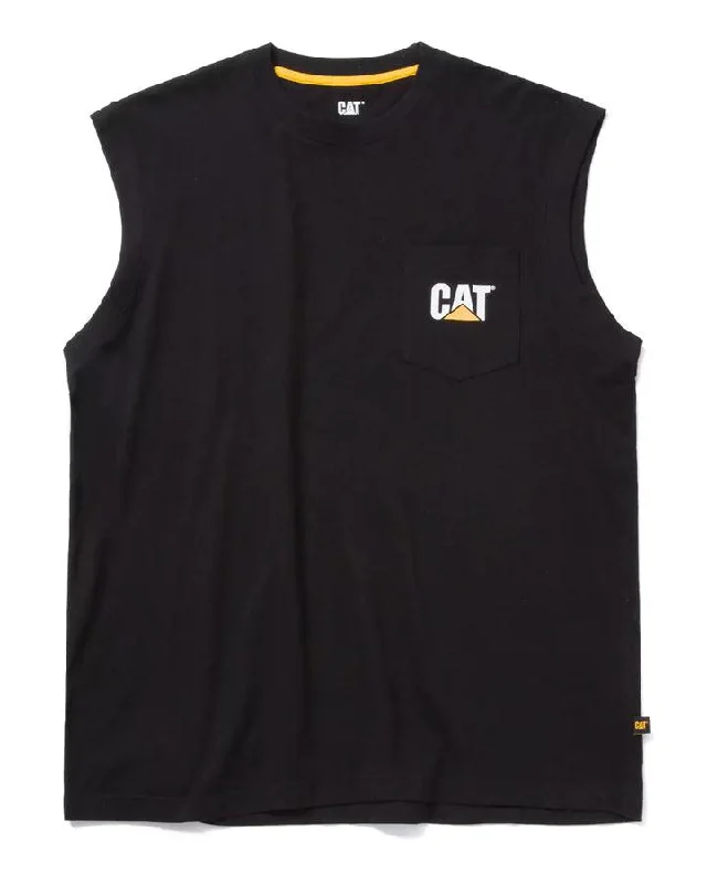 Men's Trademark Sleeveless Pocket Tee - Black